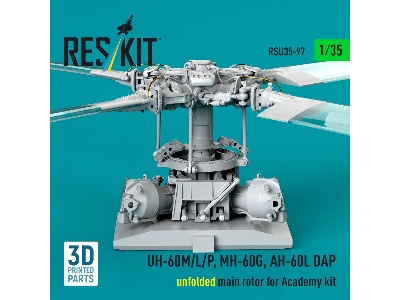 Sikorsky Uh-60m/L/P, Mh-60g And Ah-60l Dap - Unfolded Main Rotor (For Academy Kits / 3d-printed) - zdjęcie 2