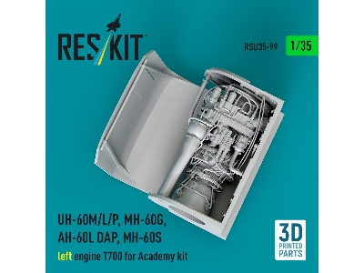 Sikorsky Uh-60m/L/P, Mh-60g, Ah-60l Dap And Mh-60s - Left Engine T700 (For Academy Kits / 3d-printed) - zdjęcie 2