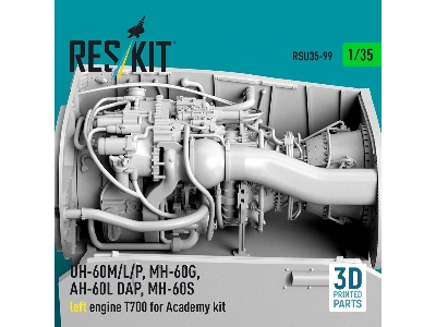 Sikorsky Uh-60m/L/P, Mh-60g, Ah-60l Dap And Mh-60s - Left Engine T700 (For Academy Kits / 3d-printed) - zdjęcie 3