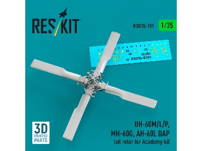 Sikorsky Uh-60m/L/P, Mh-60g And Ah-60l Dap - Tail Rotor (For Academy Kits / 3d-printed) - zdjęcie 1