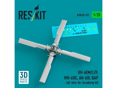 Sikorsky Uh-60m/L/P, Mh-60g And Ah-60l Dap - Tail Rotor (For Academy Kits / 3d-printed) - zdjęcie 2