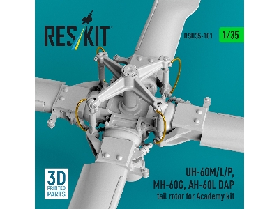 Sikorsky Uh-60m/L/P, Mh-60g And Ah-60l Dap - Tail Rotor (For Academy Kits / 3d-printed) - zdjęcie 3