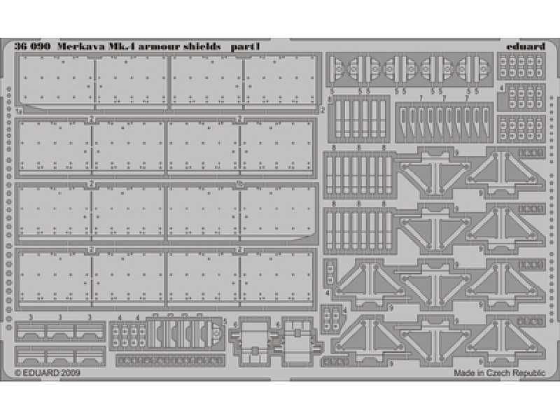 Merkava Mk. IV armour shields 1/35 - Academy Minicraft - blaszk - zdjęcie 1 Merkava Mk. IV armour shields 1/35 - Academy Minicraft - blaszk - zdjęcie 1