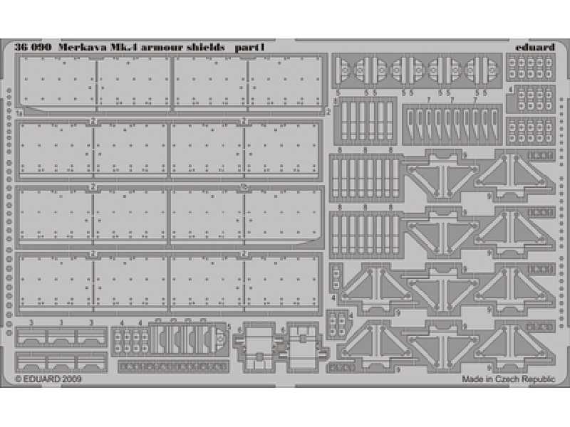  Merkava Mk. IV armour shields 1/35 - Academy Minicraft - blaszk - zdjęcie 1