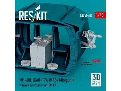 Sikorsky Mh-60l - 3d-printed Gau-17a (M134 Minigun) Weapon Set (2 Pcs / For Icm Kits) - zdjęcie 3