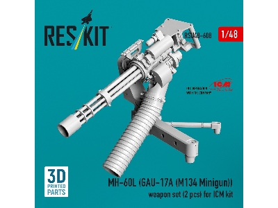 Sikorsky Mh-60l - 3d-printed Gau-17a (M134 Minigun) Weapon Set (2 Pcs / For Icm Kits) - zdjęcie 4