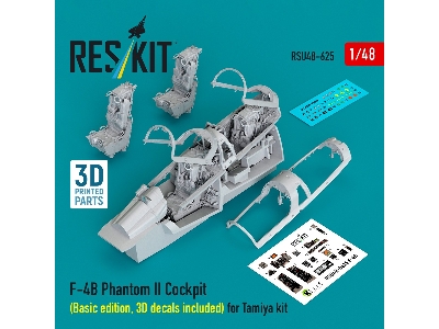Mcdonnell Douglas F-4 B Phantom Ii - Cockpit Basic Edition With 3d Decals (For Tamiya Kits / 3d-printed) - zdjęcie 1