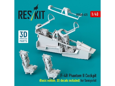 Mcdonnell Douglas F-4 B Phantom Ii - Cockpit Basic Edition With 3d Decals (For Tamiya Kits / 3d-printed) - zdjęcie 2
