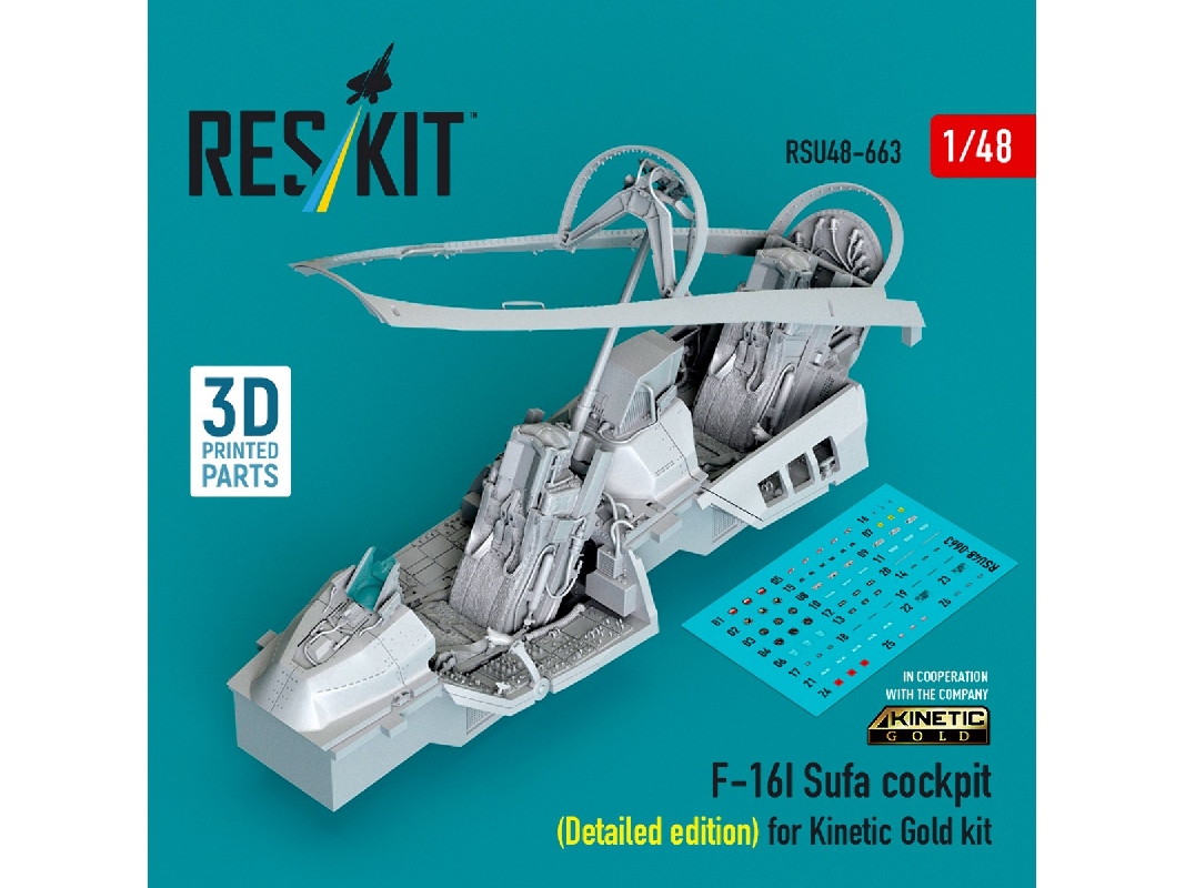 Lockheed Martin F-16i Sufa - Cockpit Detailed Edition (For Kinetic Gold Kits / 3d-printed) - zdjęcie 1