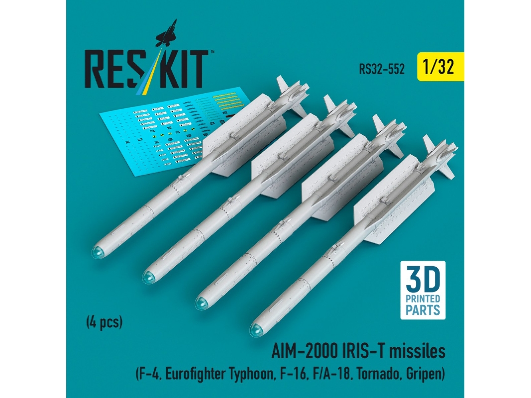Aim-2000 Iris-t Missiles (4 Pcs / 3d-printed) - zdjęcie 1