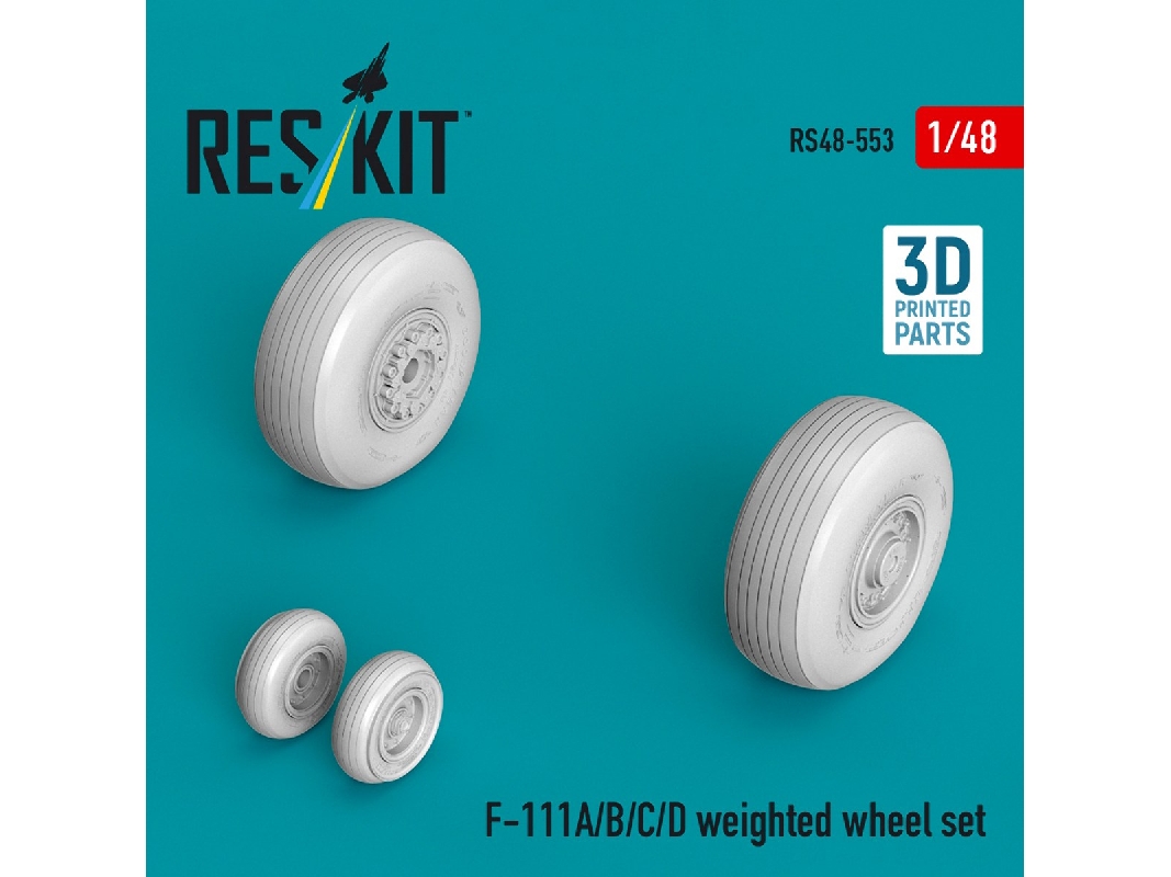 General Dynamics F-111 A/B/C/D - Weighted Wheel Set (3d-printed) - zdjęcie 1
