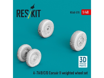 Ltv A-7 A/B/C/D Corsair Ii - Weighted Wheel Set (3d-printed) - zdjęcie 1