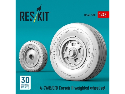 Ltv A-7 A/B/C/D Corsair Ii - Weighted Wheel Set (3d-printed) - zdjęcie 2