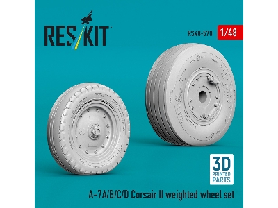 Ltv A-7 A/B/C/D Corsair Ii - Weighted Wheel Set (3d-printed) - zdjęcie 3