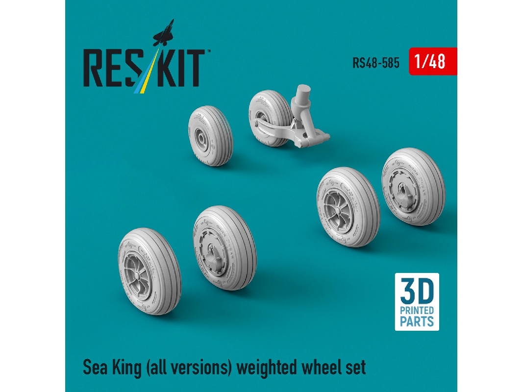 Sikorsky Sh-3 Sea King (All Versions) - Weighted Wheel Set (3d-printed) - zdjęcie 1