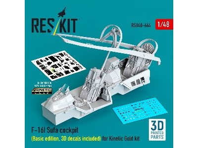 Lockheed Martin F-16i Sufa - Cockpit Basic Edition With 3d Decals (For Kinetic Gold Kits / 3d-printed) - zdjęcie 1