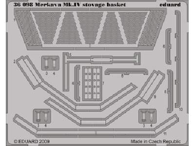  Merkava Mk. IV stowage basket 1/35 - Academy Minicraft - blaszk - zdjęcie 1