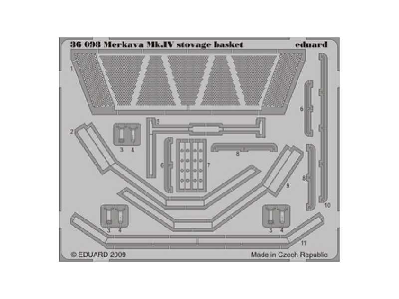  Merkava Mk. IV stowage basket 1/35 - Academy Minicraft - blaszk - zdjęcie 1