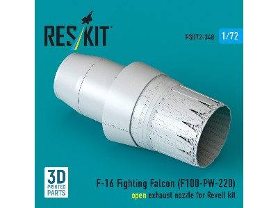 F-16 Fighting Falcon - F100-pw-220 Open Exhaust Nozzle (For Revell Kits / 3d-printed) - zdjęcie 1