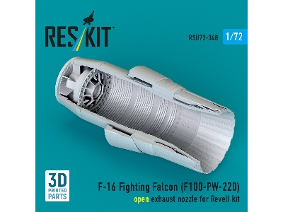 F-16 Fighting Falcon - F100-pw-220 Open Exhaust Nozzle (For Revell Kits / 3d-printed) - zdjęcie 2