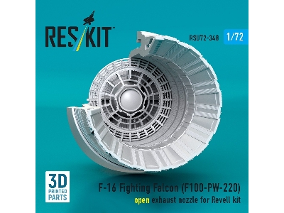 F-16 Fighting Falcon - F100-pw-220 Open Exhaust Nozzle (For Revell Kits / 3d-printed) - zdjęcie 3