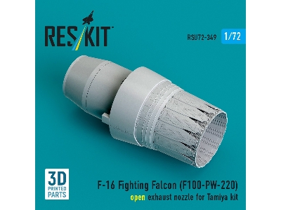 F-16 Fighting Falcon - F100-pw-220 Open Exhaust Nozzle (For Tamiya Kits / 3d-printed) - zdjęcie 1