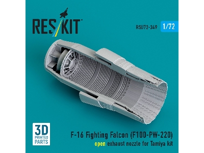 F-16 Fighting Falcon - F100-pw-220 Open Exhaust Nozzle (For Tamiya Kits / 3d-printed) - zdjęcie 2