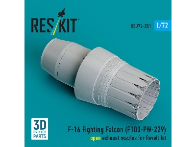 F-16 Fighting Falcon - F100-pw-229 Open Exhaust Nozzle (For Revell Kits / 3d-printed) - zdjęcie 1