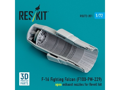 F-16 Fighting Falcon - F100-pw-229 Open Exhaust Nozzle (For Revell Kits / 3d-printed) - zdjęcie 2