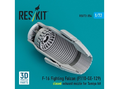 F-16 Fighting Falcon - F110-ge-129 Closed Exhaust Nozzle (For Tamiya Kits / 3d-printed) - zdjęcie 2