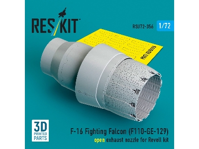 F-16 Fighting Falcon - F110-ge-129 Open Exhaust Nozzle (For Revell Kits / 3d-printed) - zdjęcie 1
