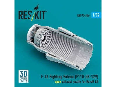 F-16 Fighting Falcon - F110-ge-129 Open Exhaust Nozzle (For Revell Kits / 3d-printed) - zdjęcie 2