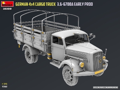 German 3t 4x4 Cargo Truck 3.6-6700a (Early Production) - zdjęcie 2