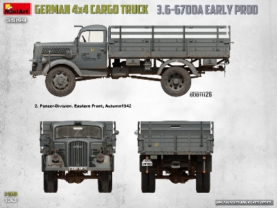 German 3t 4x4 Cargo Truck 3.6-6700a (Early Production) - zdjęcie 6