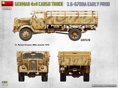 German 3t 4x4 Cargo Truck 3.6-6700a (Early Production) - zdjęcie 7
