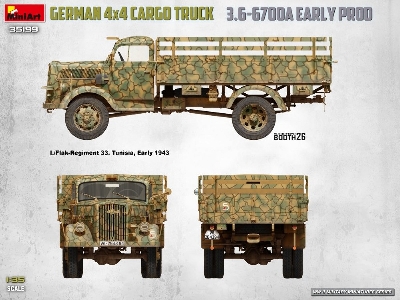 German 3t 4x4 Cargo Truck 3.6-6700a (Early Production) - zdjęcie 8