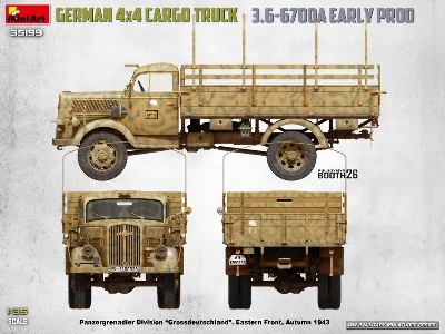 German 3t 4x4 Cargo Truck 3.6-6700a (Early Production) - zdjęcie 9