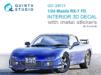 Mazda Rx-7 Fd - 3d-printed & Coloured Interior On Decal Paper With Metal Sticker Parts (For Fujimi Kits) - zdjęcie 1