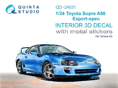 Toyota Supra A80 Export-spec - 3d-printed & Coloured Interior With Metal Sticker Parts (For Tamiya Kits) - zdjęcie 1