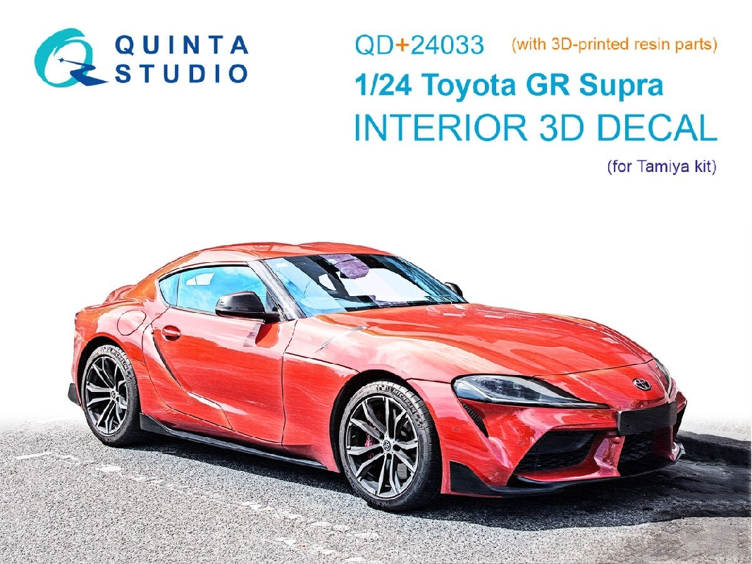 Toyota Gr Supra - 3d-printed & Coloured Interior With 3d-printed Resin Parts (For Tamiya Kits) - zdjęcie 1
