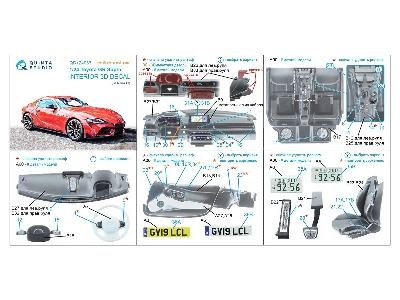 Toyota Gr Supra - 3d-printed & Coloured Interior With 3d-printed Resin Parts (For Tamiya Kits) - zdjęcie 2