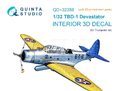 Douglas Tbd-1 Devastator - 3d-printed & Coloured Interior With 3d-printed Parts (For Trumpeter Kits) - zdjęcie 1