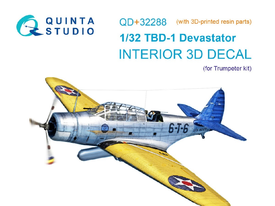 Douglas Tbd-1 Devastator - 3d-printed & Coloured Interior With 3d-printed Parts (For Trumpeter Kits) - zdjęcie 1
