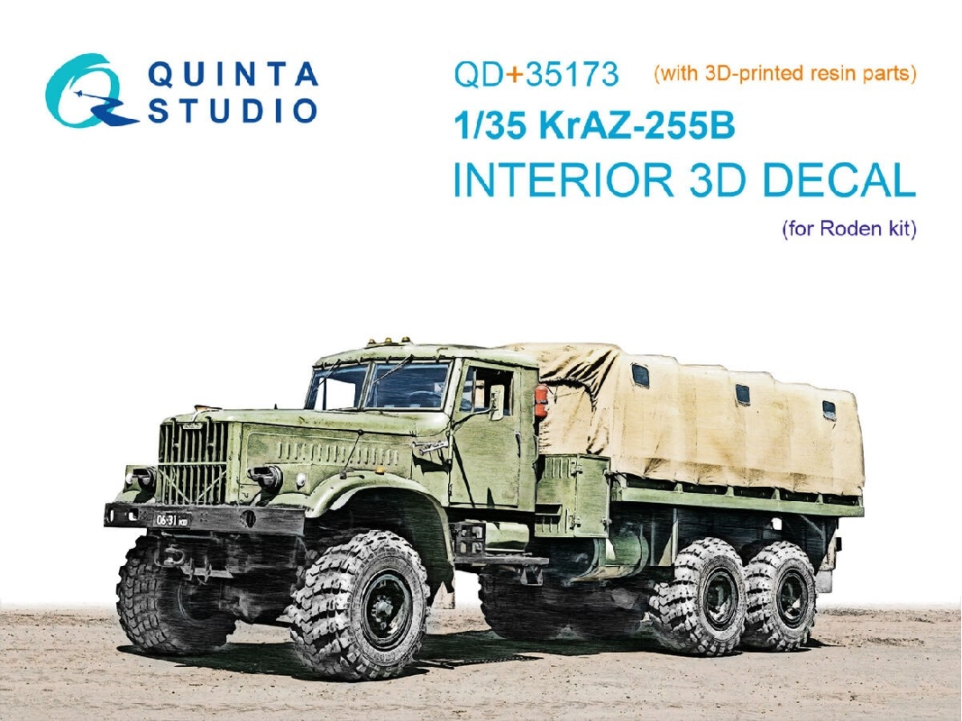 Kraz-255b - 3d-printed & Coloured Interior With 3d-printed Parts (For Roden Kits) - zdjęcie 1