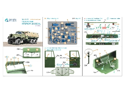 Kraz-255b - 3d-printed & Coloured Interior With 3d-printed Parts (For Roden Kits) - zdjęcie 3