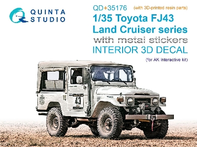 Toyota Fj43 Land Cruiser Series - 3d-printed & Coloured Interior With 3d-printed Parts (For Ak Interactive Kits) - zdjęcie 1