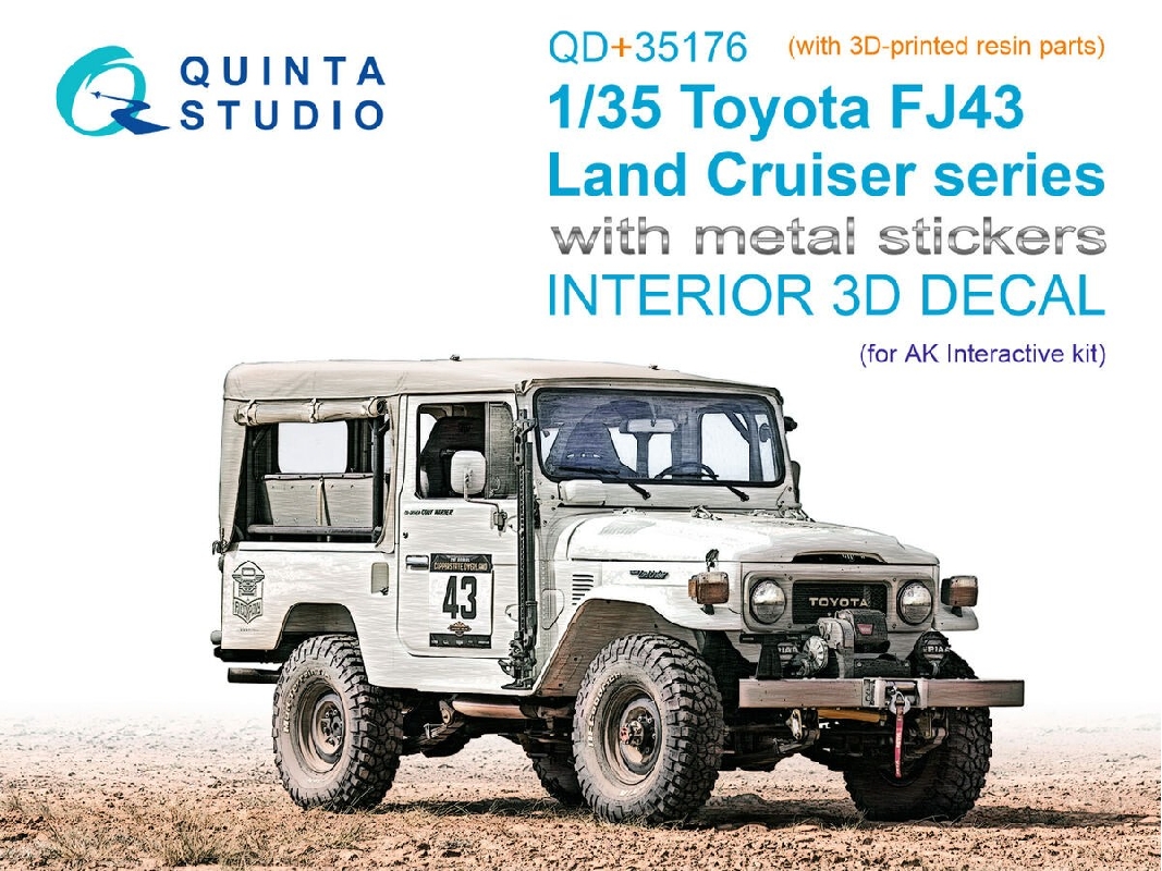 Toyota Fj43 Land Cruiser Series - 3d-printed & Coloured Interior With 3d-printed Parts (For Ak Interactive Kits) - zdjęcie 1
