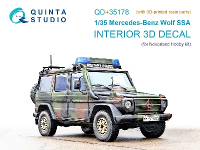 Mercedes-benz Wolf Ssa - 3d-printed & Coloured Interior With 3d-printed Resin Parts (For Neverland Hobby Kits) - zdjęcie 1
