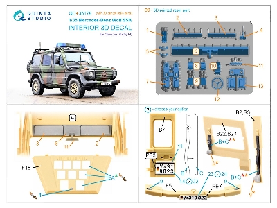 Mercedes-benz Wolf Ssa - 3d-printed & Coloured Interior With 3d-printed Resin Parts (For Neverland Hobby Kits) - zdjęcie 7