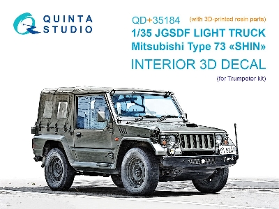 Jgsdf Light Truck Mitsubishi Type 73 Shin - 3d-printed & Coloured Interior With 3d-printed Parts (For Trumpeter Kits) - zdjęcie